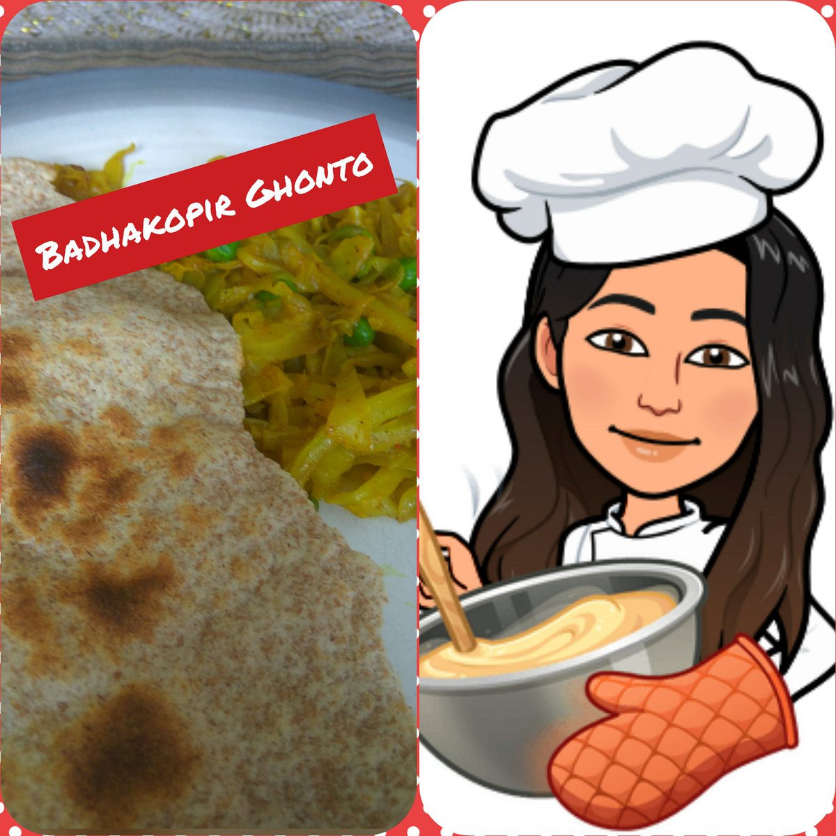 ray_romila's tweet photo. Our family's @TribuneDrive Healthy Eating Challenge. Badhakopir Ghonto (cabbage curry). A traditional, delicious and healthy Bengali dish. Almost as good as my Ma's. We paired this with whole grain ruti (tortilla). https://t.co/BwOGUvXcZE
