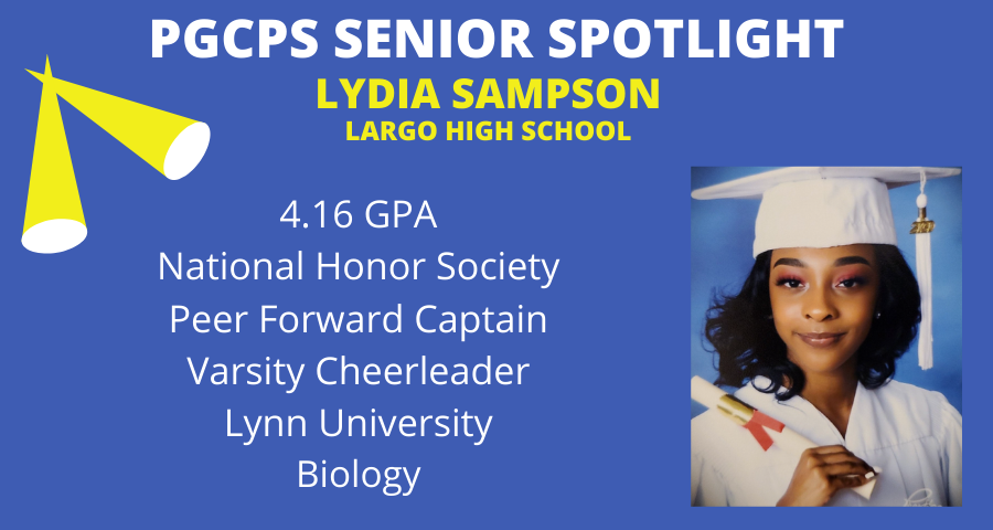 pgcps's tweet photo. Meet Lydia Sampson from Largo High School and the UNSTOPPABLE Class of 2020.

#PGCPSProud #PGCPSStrong #AcademicExcellence #FutureReady https://t.co/4fkzlD4ST6