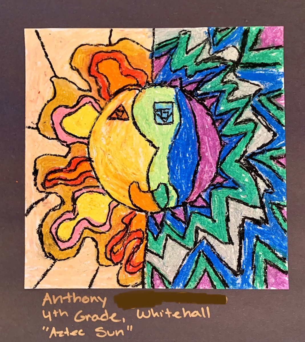 WhitehallART's tweet photo. On this beautiful sunny day here are some beautiful Aztec Suns  created by 4th grade! @WhitehallART #nasdproud https://t.co/GoqR7UnDl3