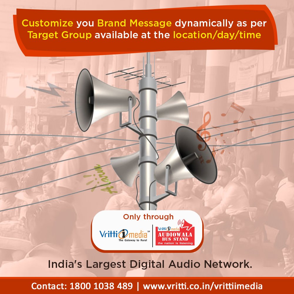 Vritti_iMedia's tweet photo. Audiowala Bus Stand lets jingles of different audio ads to be customized as per the needs and requirements of the Target audience.
https://t.co/41hE7GW55p
#VrittiiMedia #Customise #AudiowalaBusStand #AudioAdvertisements #RuralMarketing #Outdooradvertising #Transitmedia https://t.co/sX9pxoux9l