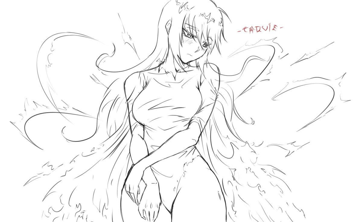 carvie_kun's tweet photo. sketch for de night...ara ara hehe

#sketch #carvieart #animeart #astralforce #ecq #bored https://t.co/3sxvk7r8nL