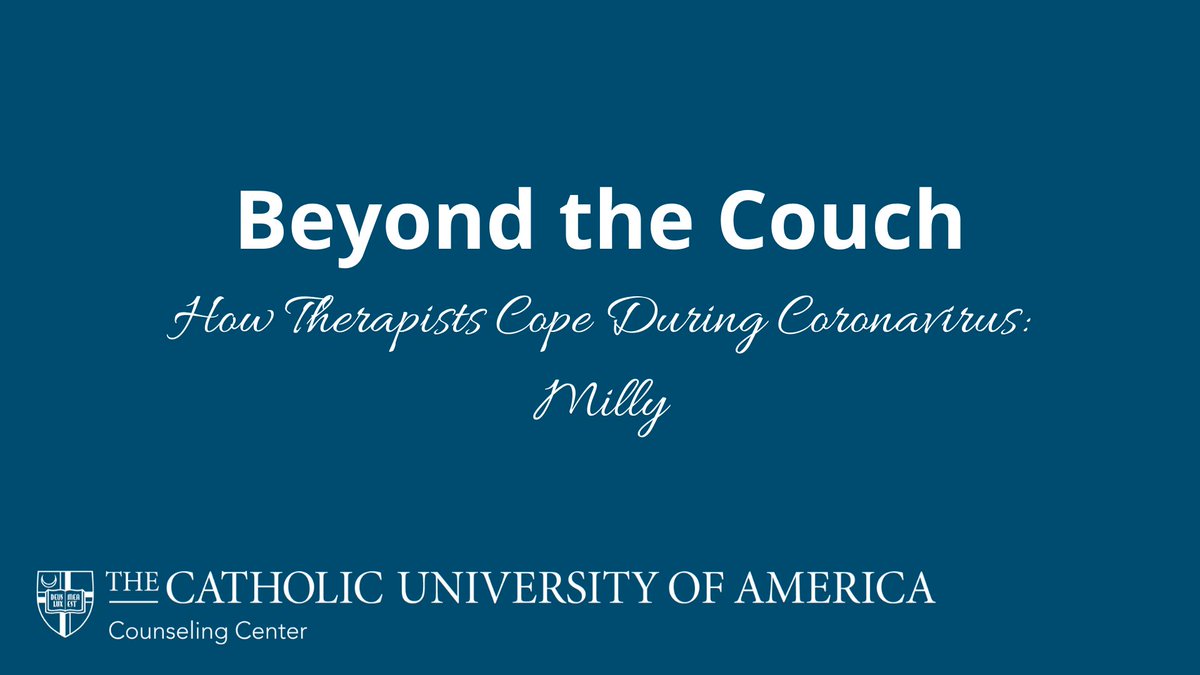 CUACounseling's tweet photo. One of our psychology externs, Milly, is here to share how she's been coping during the pandemic! Check out her Beyond the Couch video here: https://t.co/FRW86WAMCI #catholicUcounseling #CatholicU #ThisIsCatholicU #CardinalCoping https://t.co/zfYwPyHtFa