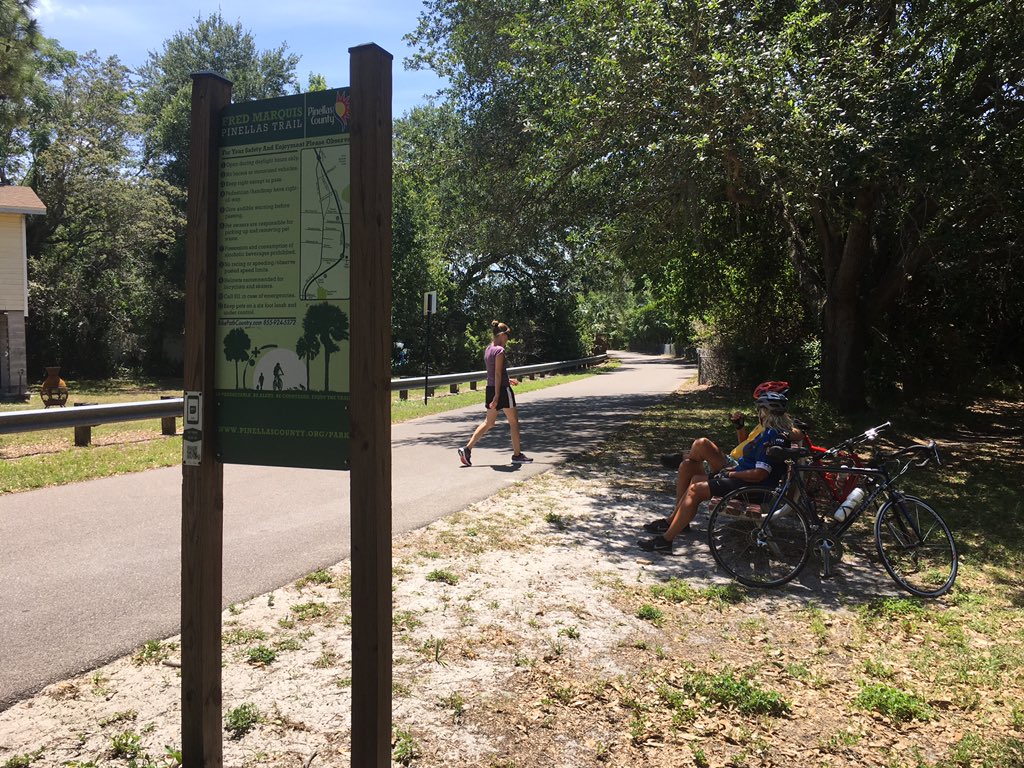 SarahBlazonis's tweet photo. If you’ve walked or biked @PinellasTrail lately &amp; it seemed more crowded than usual, that’s not your imagination. @ForwardPinellas says the trail saw 88% more users last month than the same time last year. I’ll have tips from the organization about how to stay safe. @BN9 https://t.co/p3sPSjzwDA