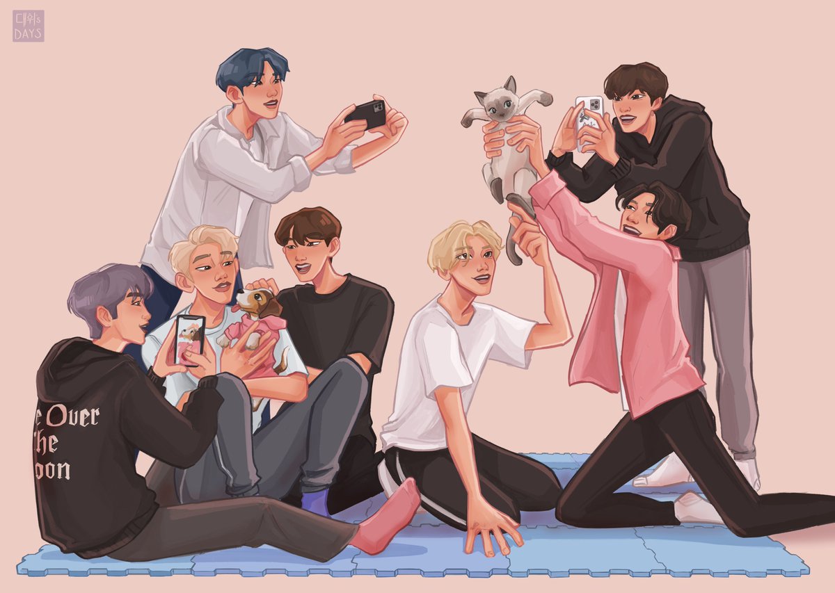 daehwisdays's tweet photo. wayv family chaos ft. louis and bella #WayV #WayVfanart https://t.co/Hx0E40o967