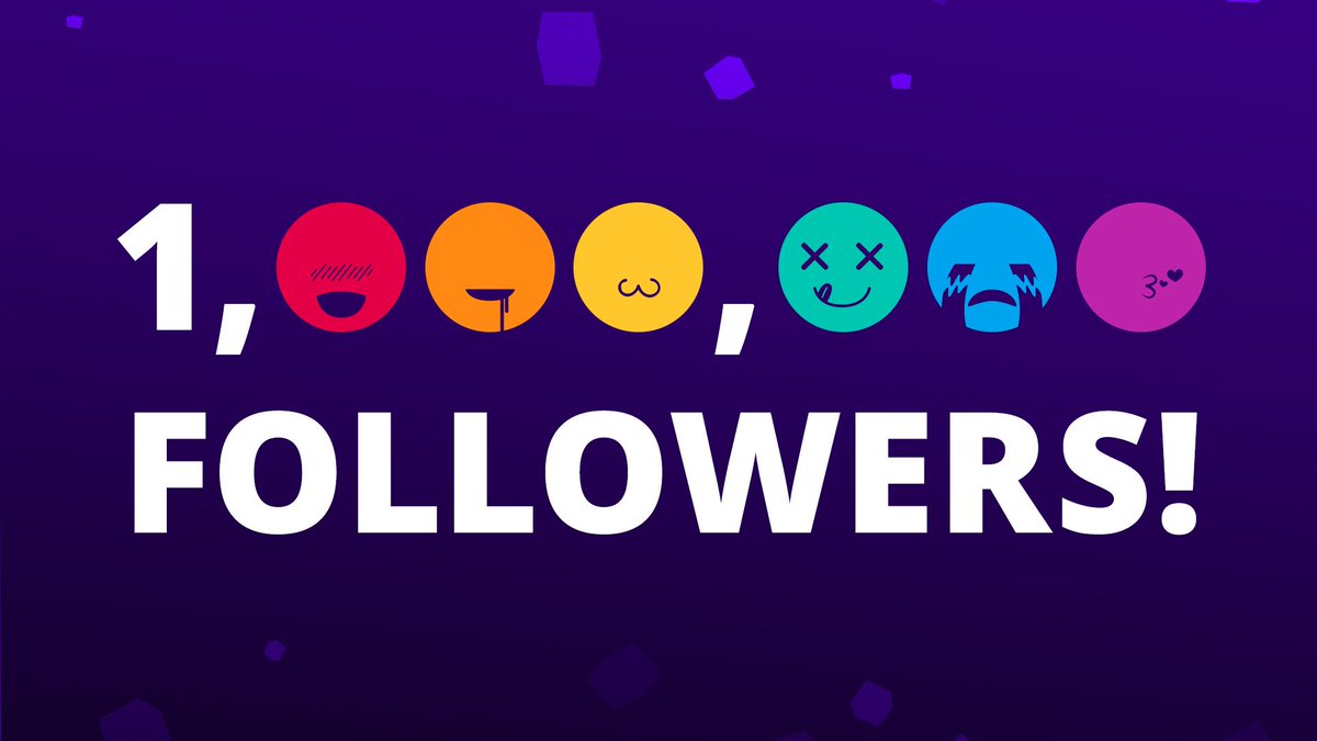 Funimation's tweet photo. 1 million followers?! You did that! 😭😮😄 The emotions. We’re feeling them. https://t.co/3x8wRiGUBh