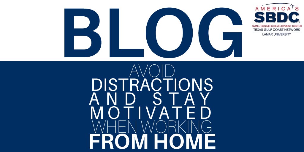 Working from can be great and offers many benefits, but it can also be full of distractions. Check out this blog for ways to avoid distractions and stay motivated when working from home!
•
•Check out the blog here:bit.ly/2zW2CdT
•
#lamarsbdc #sbdcblog #thursthoughts