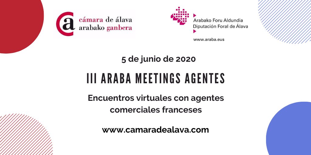camaradealava's tweet photo. #COVID19álava

👥III ArabaMeetings Agentes
✅Encuentros virtuales con agentes comerciales franceses 
🗓️5 de junio

Acción GRATUITA para #empresasalavesas gracias al apoyo de la Diputación Foral de #Álava 

ℹ️https://t.co/NMeacnImys https://t.co/LOOUfu24kN