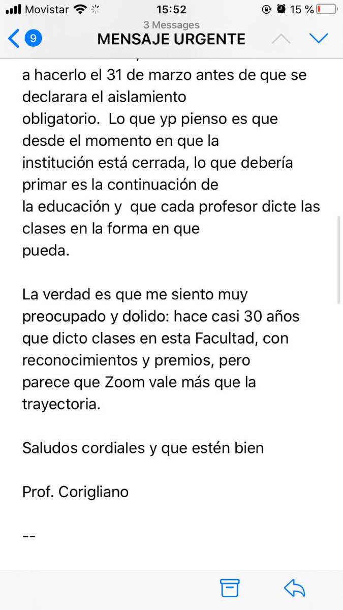 rossiIucia's tweet photo. La Universidad Torcuato Di Tella ante esta compleja situación en la que nos encontramos decidió echar al profesor Francisco Corigliano de la Maestría de Estudios Internacionales. Profesor con amplia trayectoria, reconocimiento por la academia y el alumnado. No tengo palabras. https://t.co/Xvs3unZABa