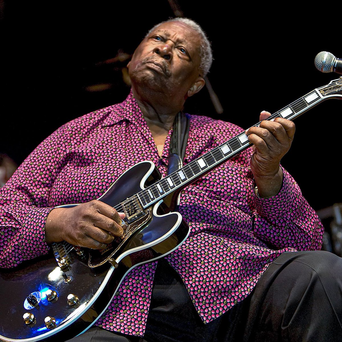 Remembering Blues Legend #BBKing on the 5 year anniversary of his death. This photo taken at 2008 #ChicagoBluesFestival Photo: #ArnieGoodman #bluesmusic