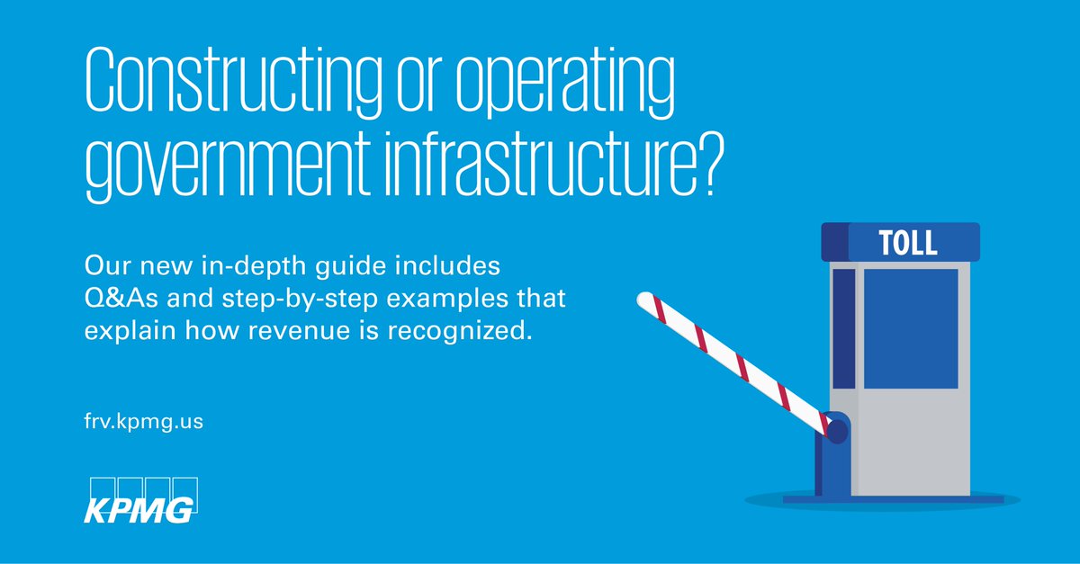 jackie_daylor's tweet photo. Read a new guide from @KPMG_US explaining the appropriate revenue recognition for service concession arrangements under US #GAAP #ASC853
https://t.co/VYmYizQsyC https://t.co/6g27t7scvy