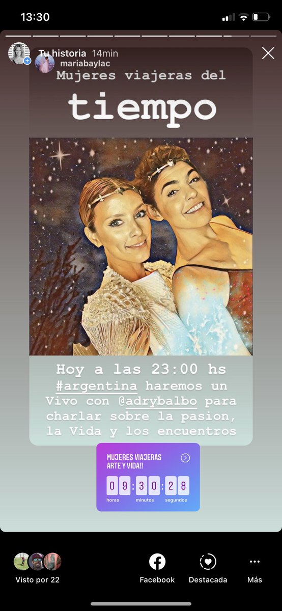 Hoy con Maria De Los Milagros Baylac haremos un vivo desde nuestras cuentas de Instagram a las 23hs! Compartimos grandes pasiones que nos unen y las experiencias que les contaremos esta noche!! 
<a href="/MariaBaylac/">Maria Baylac</a>
