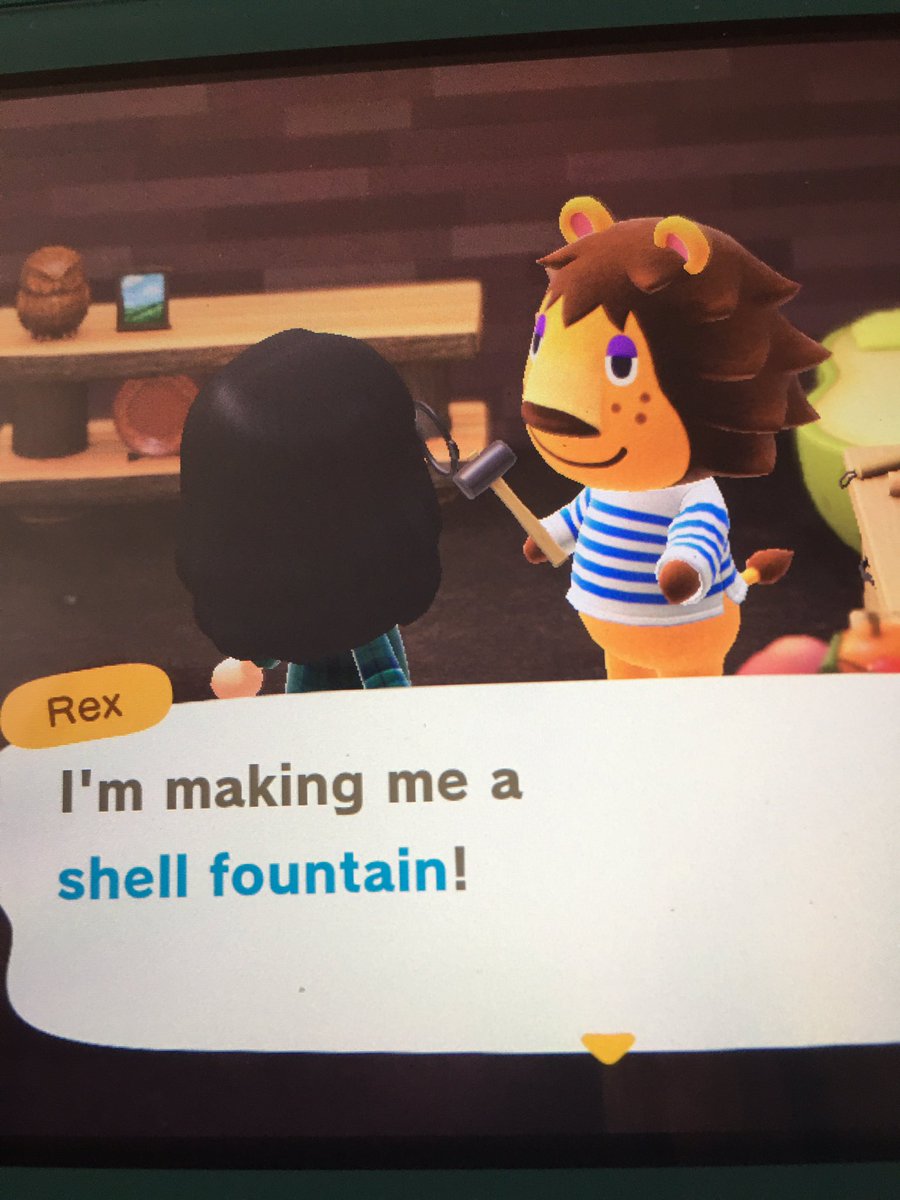 jackieeto's tweet photo. Rex has diy shell fountain if your interested dm me for code🤠!
#ACNH #dodocode #acdiy #AnimalCrossingNewHorizions #ACNHDesigns https://t.co/5Zee2eRdTZ