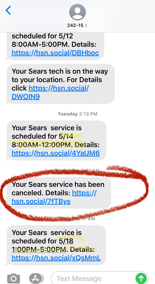 <a href="/Sears/">Sears</a> have left my fam twice w NO fridge longer than 6 days. Thx for not repairing it and saying is working. For canceling on ur own a new appt &amp; w no alternative to store food for my 2 kids during this pandemic.  NO rental and food replacement U LIED .#SearsHomeServices