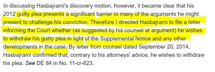 6/ it's amazing to observe that Gleeson recognized that, Hasb received relevant information subsequent to guilty plea, that guilty plea was "significant barrier" to potential arguments available to defendant and therefore gave opportunity to defendant to withdraw plea.