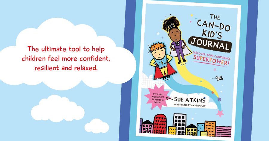 SueAtkins's tweet photo. The Can-Do Kid’s Journal by Parenting Expert @SueAtkins will keep #kids occupied with fun #activities that will help them to build resilience and confidence. 

Buy in paperback &amp; ebook: https://t.co/L4gyhOnSO0

#ParentingInLockdown
#wellbeing #confidence #selfesteem https://t.co/hOMK7mWgwI