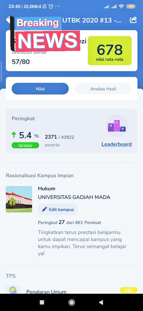 progresfhugm's tweet image. Tingkatkee nehh koe durungg 10 besar rung aman kuii