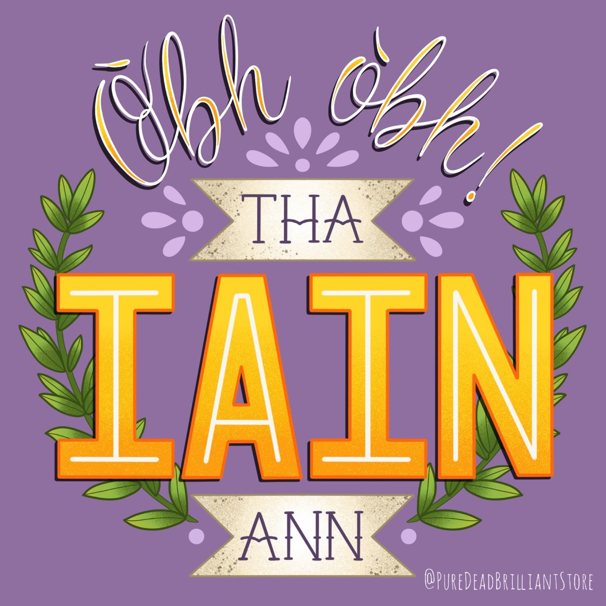 Òbh òbh! Tha Iain ann