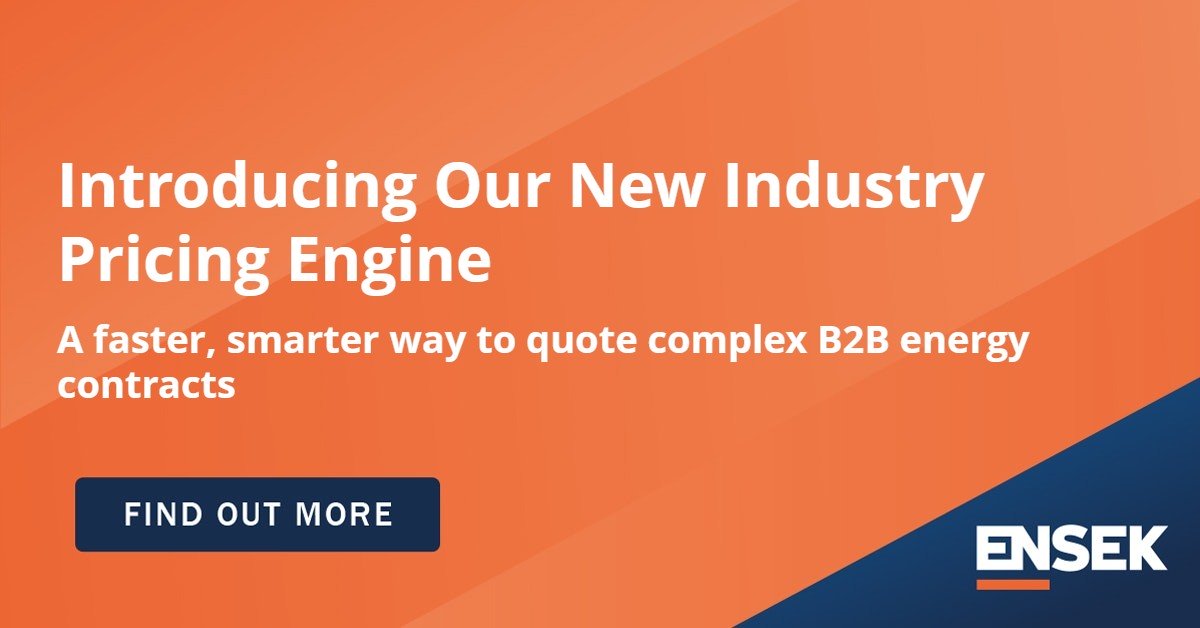 ENSEKLtd's tweet photo. Configure, price and quote complex contracts from any device, any time, anywhere. ENSEK's Industry Pricing Engine is the next generation in B2B energy contract delivery.
https://t.co/Dtg2zkQL8d
#IndustryPricingEngine #B2BEnergy #EnableBetter https://t.co/XazYJugYua