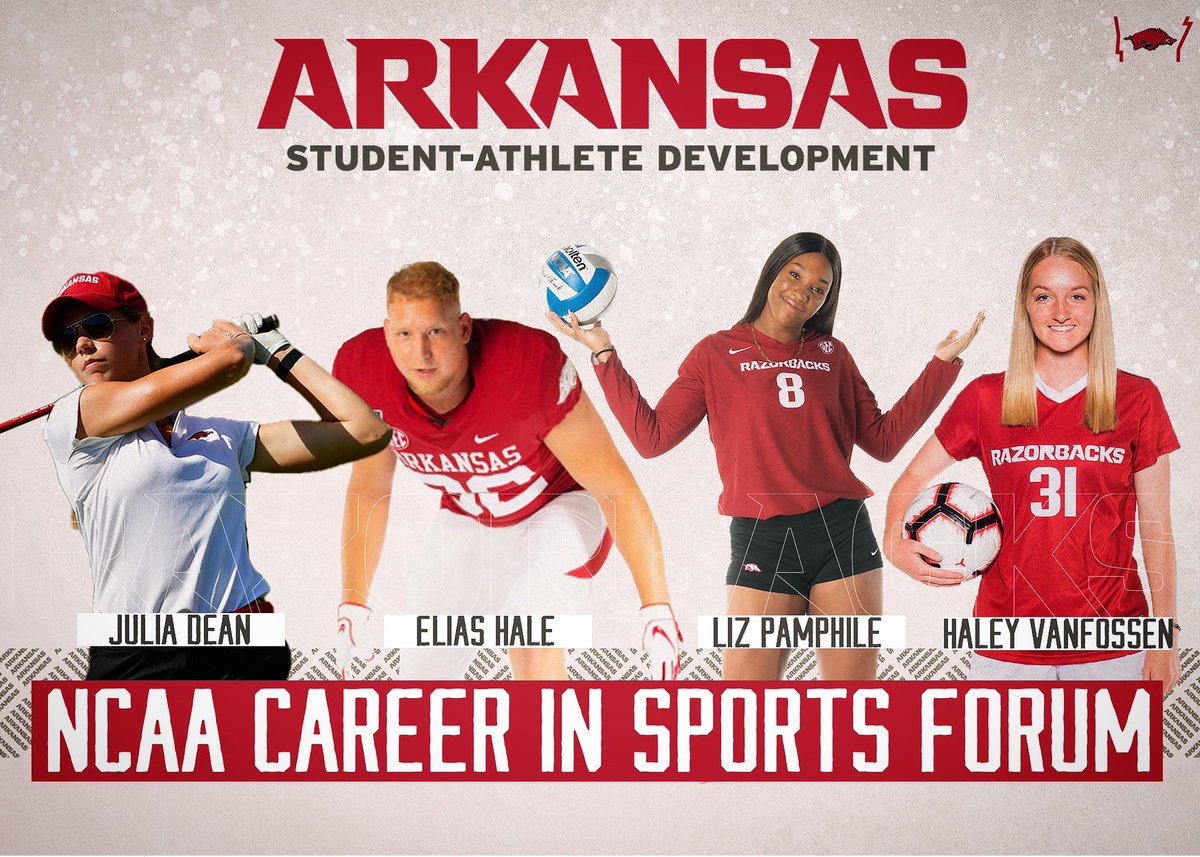 RazorbackSADev's tweet photo. Congratulations to these outstanding student-athletes on being accepted to participate in the NCAA 2020 Career in Sports Forum! ๐
#NCAALearnLead
#NCAAcsf
#GrowAsOneRazorback https://t.co/H38yXxLJmj