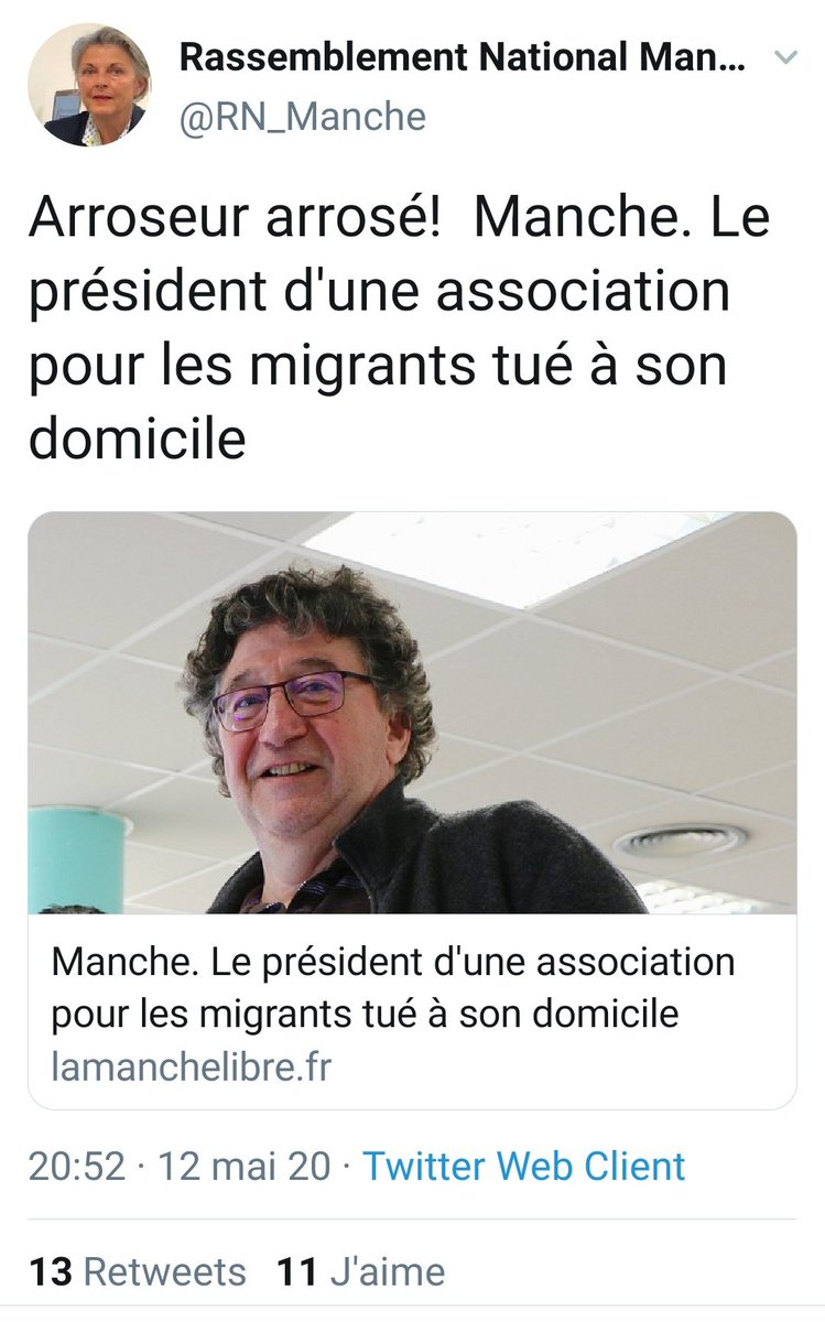 MouMou_Guichard's tweet photo. "Arroseur arrosé"?
Une blagounette sur les chambres à gaz en cadeau ?

via @Madamecurves https://t.co/oW3JvbILKm
