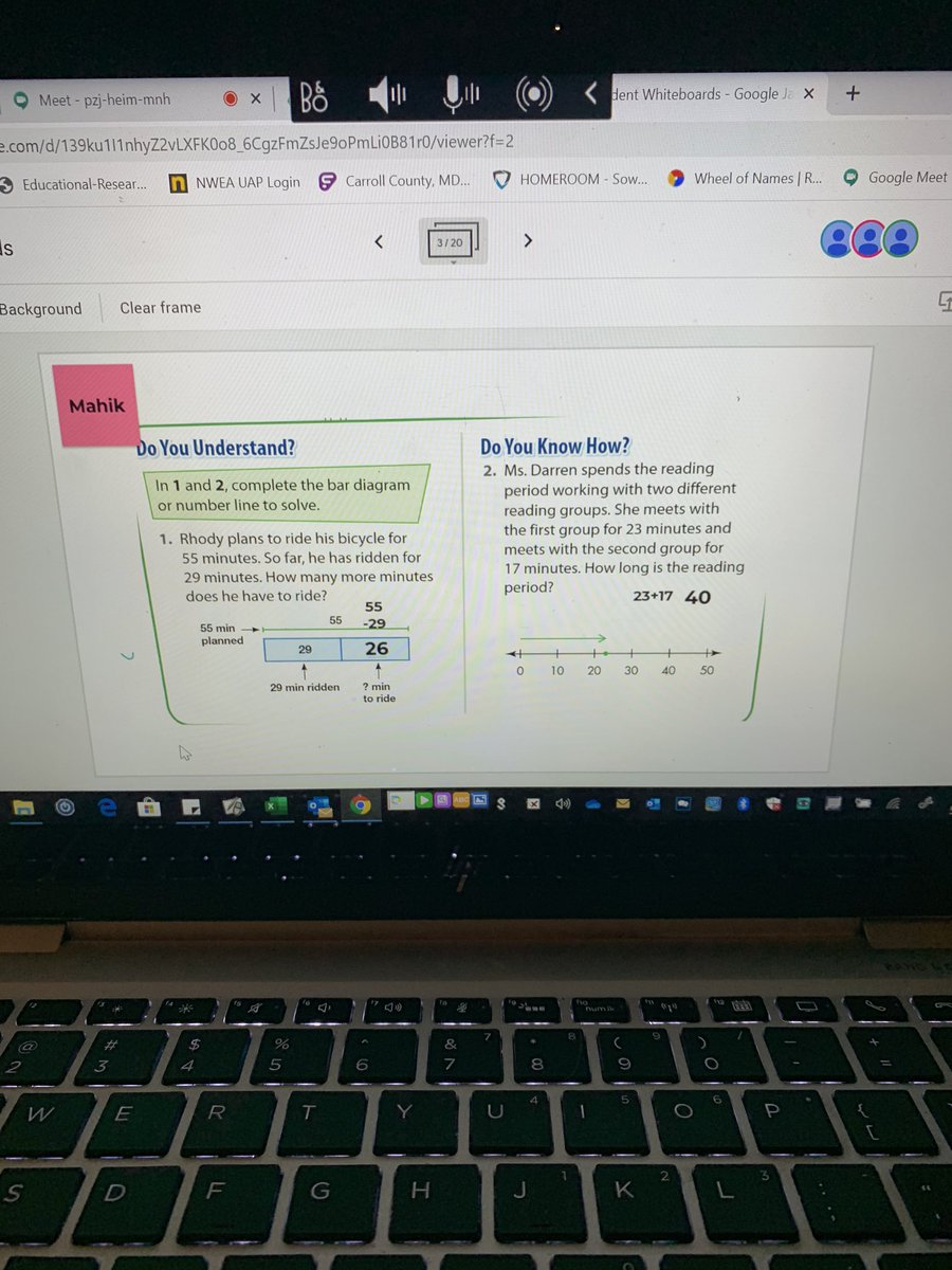 AshleyMelefsky's tweet photo. Yay! Weβre so excited to use jamboards as our digital whiteboards in small group and whole group learning! #showingwork @VincentFarmBCPS https://t.co/2FYwWOpAbf