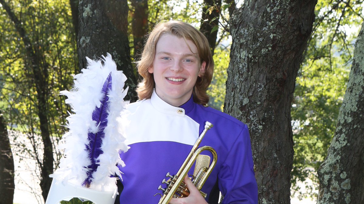 Senior Spotlight #23: Sam Marsteller is a 4 year member of the trumpet section. His favorite memory of band is the milk raid at Wesley Woods. After graduating, Sam will attend Penn State Behrend to study Aerospace Engineering. Good luck, Sam!