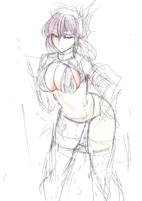 婦長のおラクガキ描きかけー 