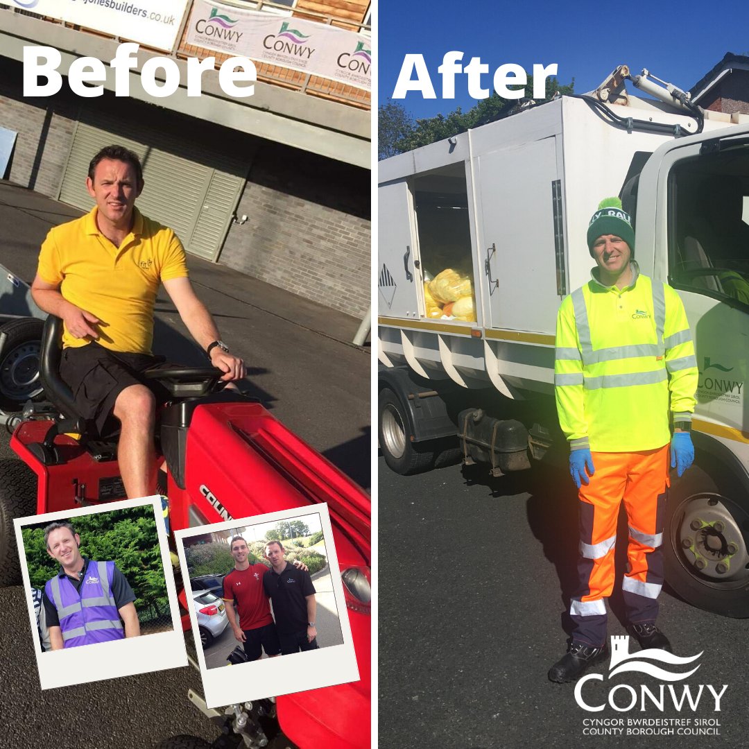 eventsconwy's tweet photo. Martyn is one of many Conwy staff to of been redeployed during this time. 

Before Covid-19 Martyn worked in Colwyn Leisure Centre but has since moved over to ERF to temporarily help with services most needed ♻️
Thank you to all key workers for supporting the community 👏🌈 https://t.co/Vf5xMPflhu