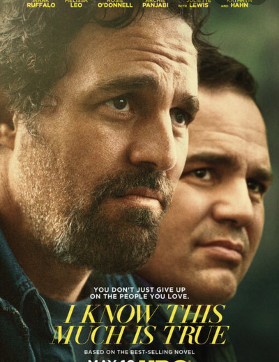 AnupamPKher's tweet photo. Watched #IKnowThisMuchIsTrue. Story of twin brothers. It is Brilliant,  Deeply moving and at places emotionally disturbing. I have always loved @MarkRuffalo but here he haunts you. His award winning performance lingers on for a long time in your being. SUPERB.👍 @HBO https://t.co/c0vkX2Tqod