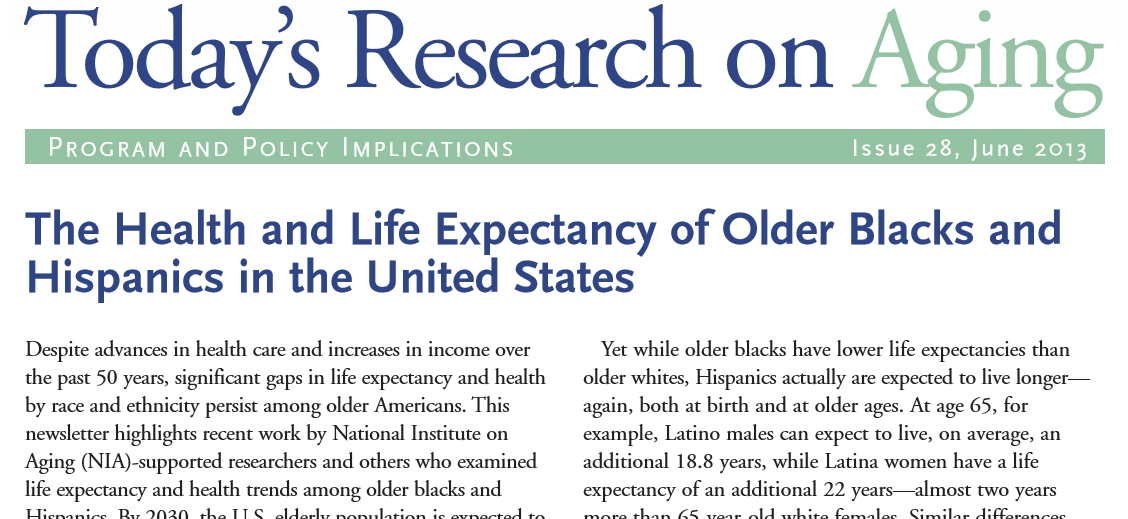  #AfricanAmericans are dying at disproportionate rates from the  #coronavirus  #Covid19; Demographers have been sounding the alarm about  #healthdisparities for a long time.  @nia_demography  @mdhayward  @adiezroux  @DeatonAngus @PRBdata 2013:  https://assets.prb.org/pdf13/TodaysResearchAging28.pdf