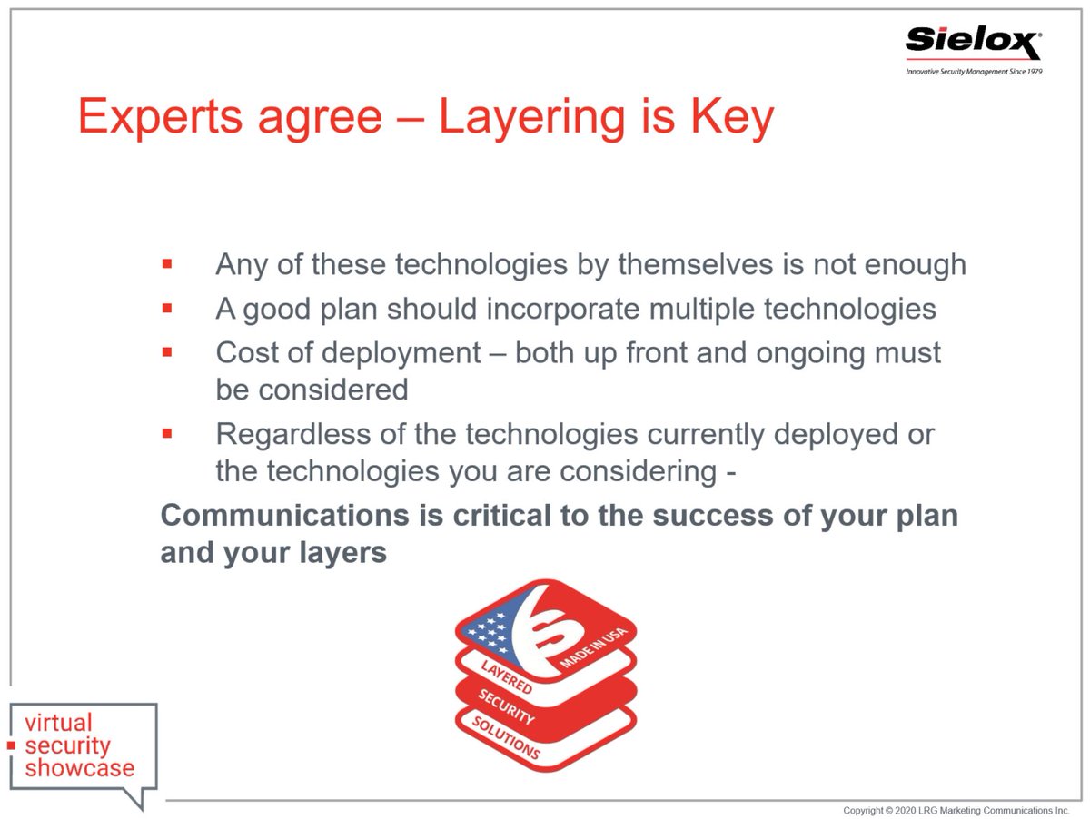 SieloxLLC's tweet image. Layering Is Key #VSS2020 #Security @SieloxLLC #VirtualSecurityShowcase @VSecurityShow 
#crisismanagement