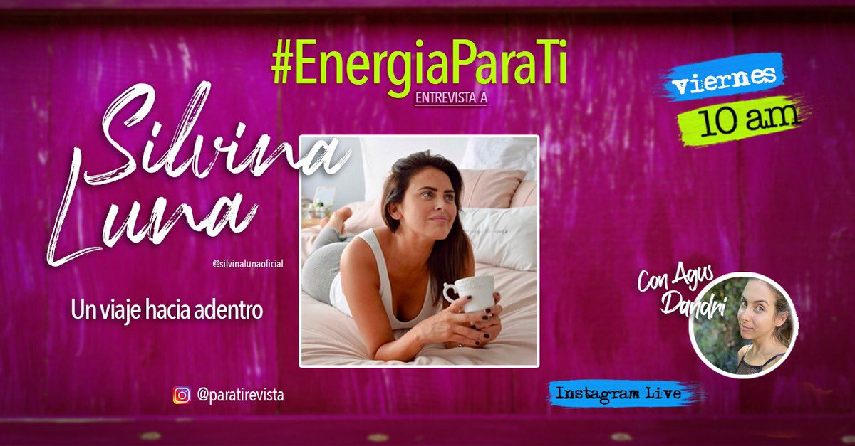 Mañana, desde las 10 de la mañana, empezá el día con otra entrevista imperdible de #EnergiaParaTi. <a href="/agusdandri/">Agustina D'Andraia</a> en vivo con @silvinalunaoficial 👏🏻👏🏻
.
.
.
.
#parati #vivoinstagram #instagram