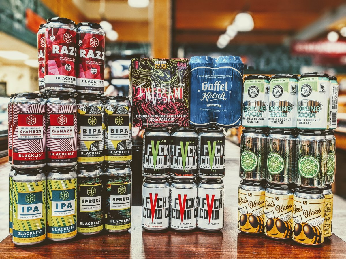 - Fresh @BlacklistBeer drop! - @Ale_Asylum COVID Pils & NEW COVID Hazy IPA - One sweet & one tart from @vintagebrewer - @osobrewing put the lime in the coconut - @BellsBrewery Double Hazy IPA - Genuine @GaffelKoelsch from Cologne (tallboys!) 🍻🍻