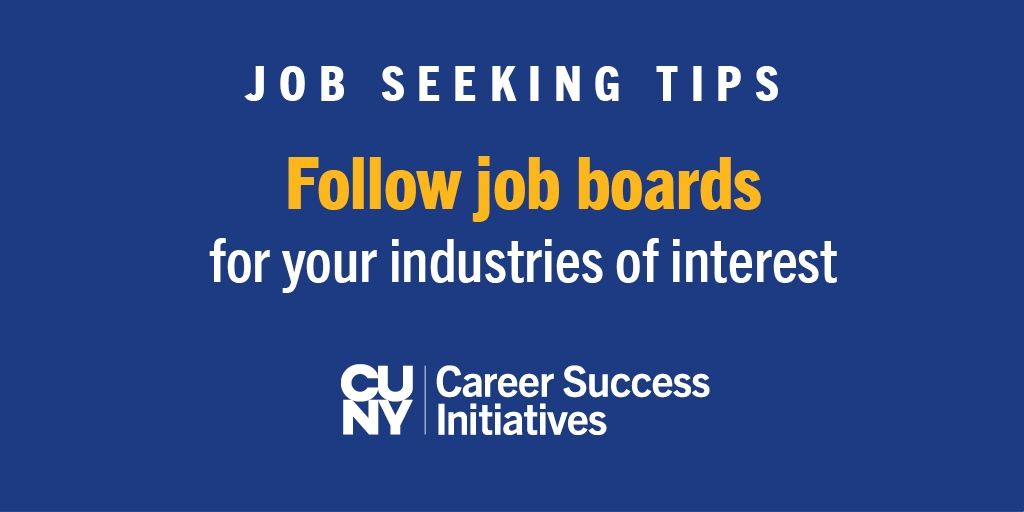 CUNY_Works's tweet photo. Not sure where to start? Check out ➡️@wayup, @Jopwell, @AngelList, and @idealist.
#CUNYWorksJobTips #JobSearchTips https://t.co/W03O9bjuyR