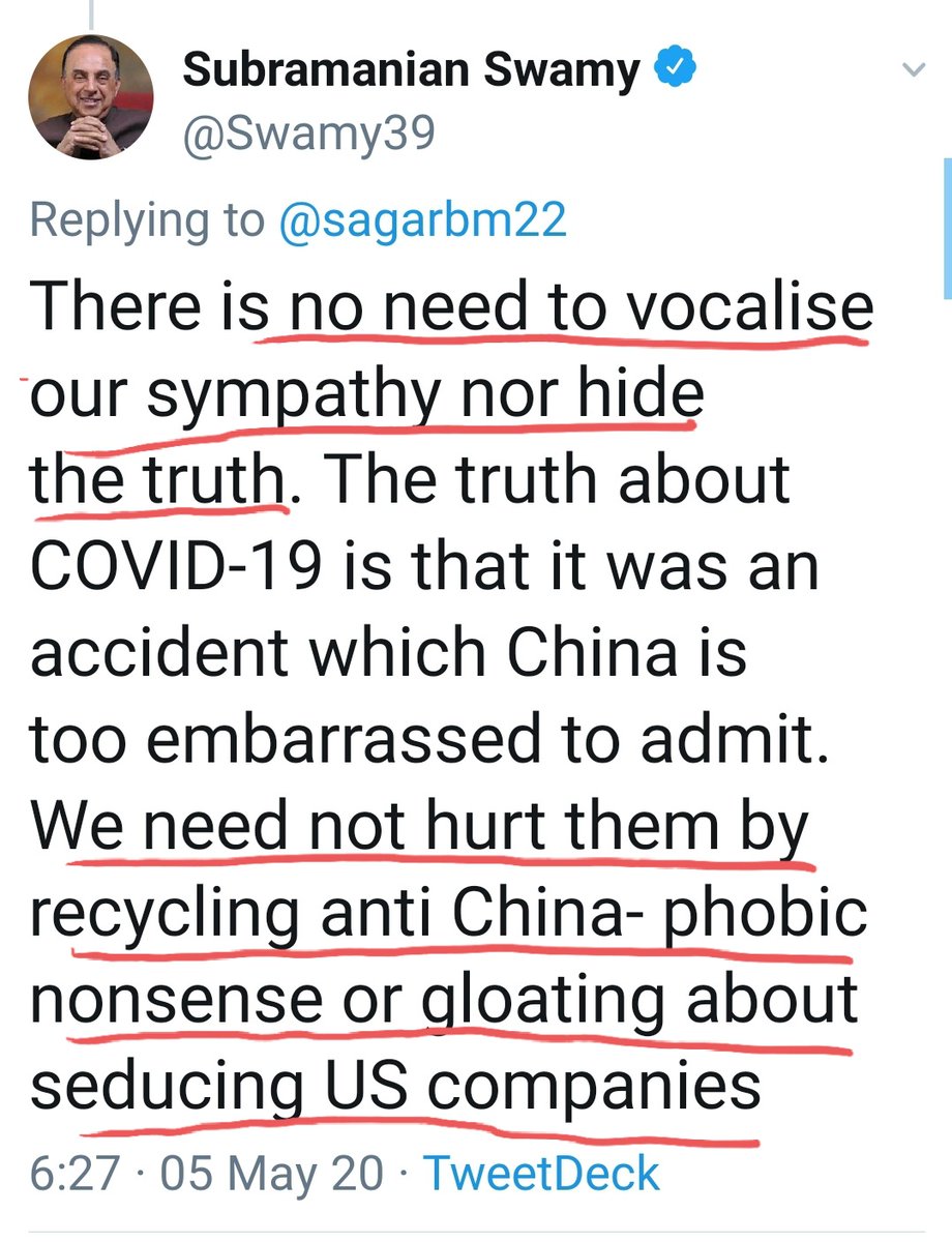 While Modiji is aggressively wooing multinational companies to shift their manufacturing units into India; this unofficial ambassador of China is lampooning Modiji by calling him an IDIOT.More than Xi Jinping, this  @Swamy39 is more distressed due to companies leaving China.1/6