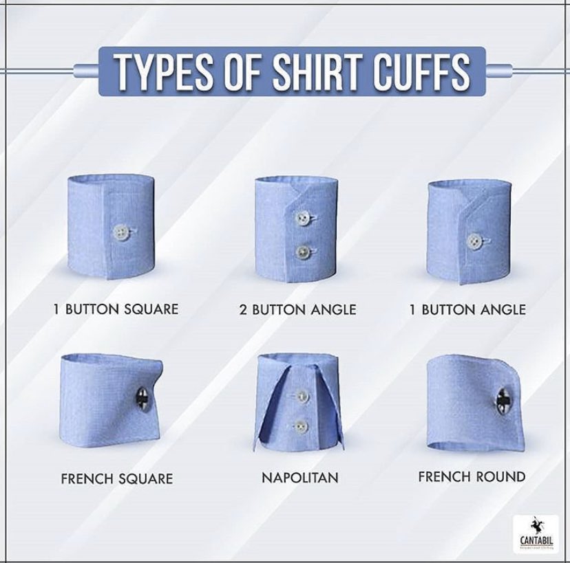 different types of shirt cuffs