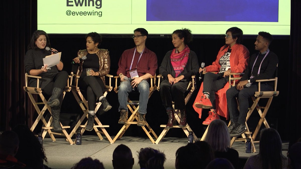This winter at @sundancefest, we hosted a panel on 'Editing History'. Shoutout to our panelists: @violetajaguar, @assuss, @eveewing, @drajchristian and #MacFellow @geneluenyang. ✍️📜

And check out @contextmessage's reflections: macfound.org/press/perspect…