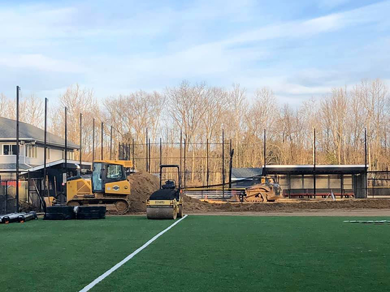 AllSportsInc1's tweet photo. @AllSportsInc1 back at work converting @ESUSoftball infield from clay to “Diamond Series” artificial turf. https://t.co/ybCthOBkiL #AstroTurfUSA #ESUWarriors https://t.co/TJAAtHsKmp