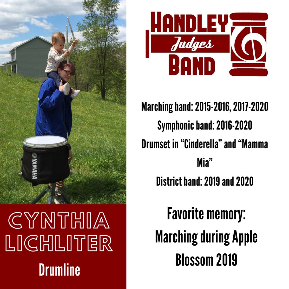 Our first senior spotlight! Congratulations, Cynthia!