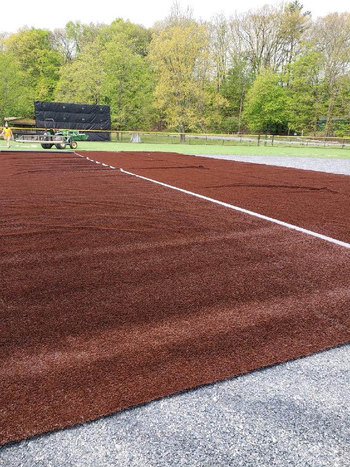 AllSportsInc1's tweet photo. @AllSportsInc1 back at work converting @ESUSoftball infield from clay to “Diamond Series” artificial turf. https://t.co/ybCthOBkiL #AstroTurfUSA #ESUWarriors https://t.co/TJAAtHsKmp