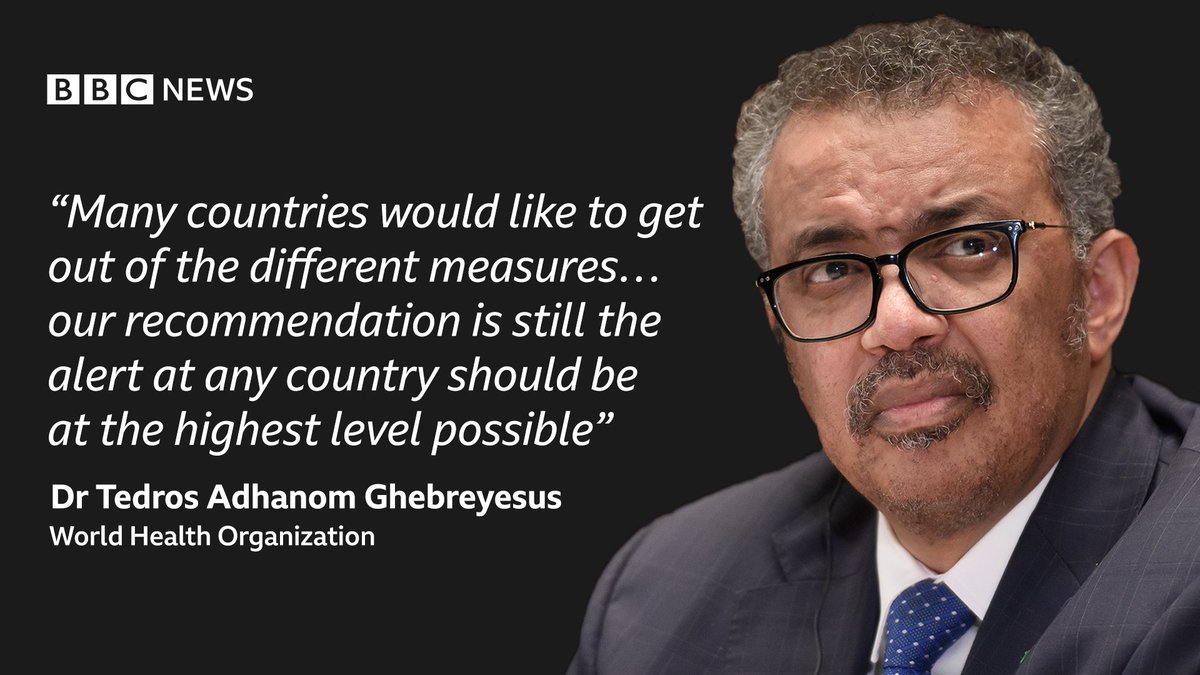 But, several countries have begun to gradually ease lockdown measuresThat’s despite Dr Tedros’ warning that there was no guaranteed way of easing restrictions without triggering a second wave of infections http://bbc.in/CoronavirusNeverGoAway