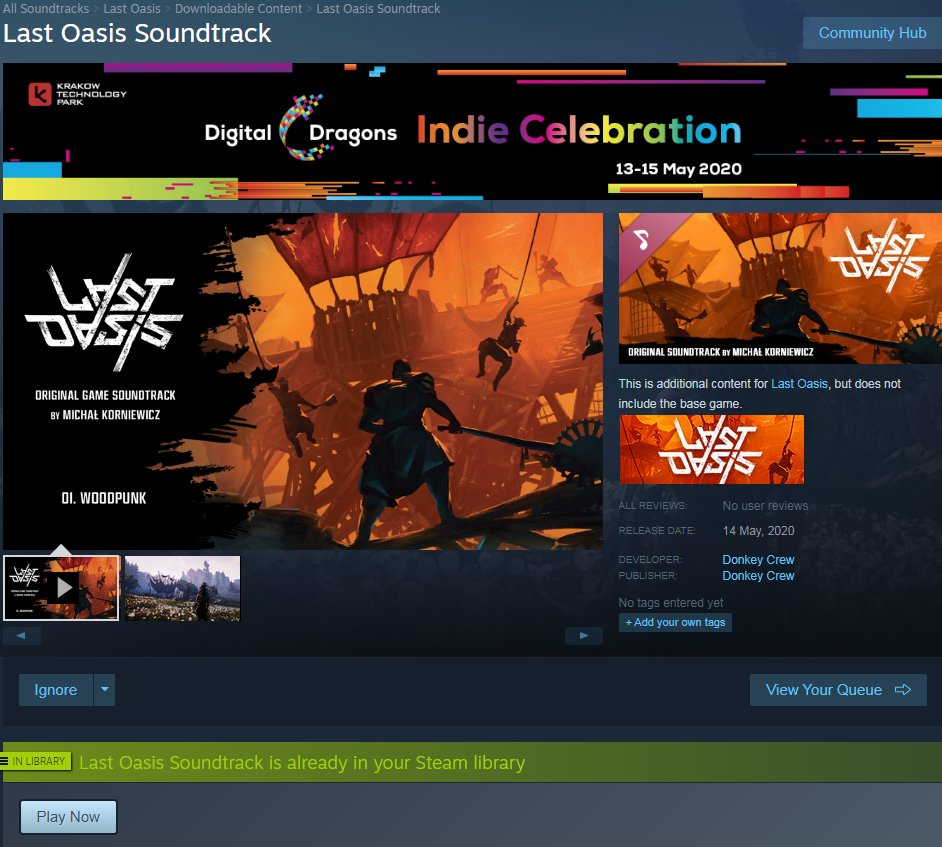 BloodyPointBlog's tweet image. Absolutely love the sound design in Last Oasis, and very happy to show my appreciation by purchasing this content: