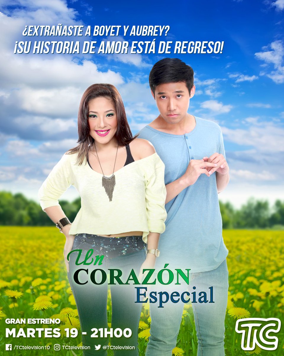 tctelevision's tweet photo. ¡Su historia de amor está de regreso!🥰
-
¿Extrañaste a #Boyet y a #Aubrey?💭 Pues podrás volver a ver a ¡Tu pareja favorita! 👩‍❤️‍👨por #TCMiCanal 🙌
-
¡GRAN ESTRENO!: #UnCorazónEspecial ❤️desde el martes 19 a las 21H00⏰ en la señal de @TCTelevision 📺 https://t.co/xOtKR9LlcJ