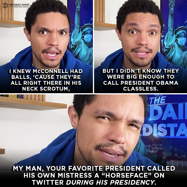 The Daily Show On Twitter Mitch Mcconnell Called Obama Classless And Told Him To Keep His Mouth Shut