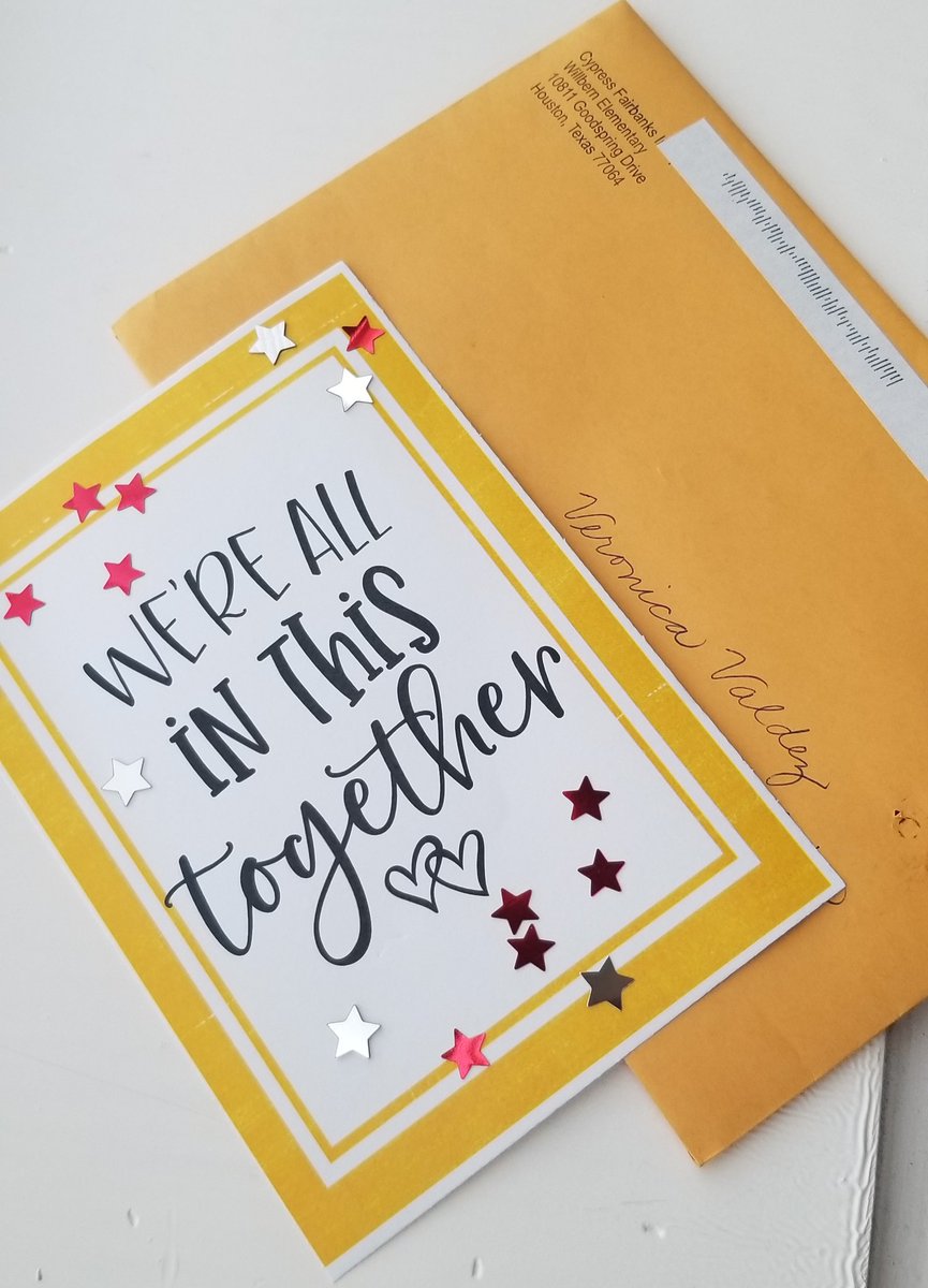 ValdezFrontDesk's tweet photo. Thank you @WillbernES Leadership Team for all your love and support! From your personalized note in the mail last week to the surprised hand delivered pizza and yard sign this morning!  You are all amazing and so appreciated!  #BeWillbern #WillbernProud #CFISDspirit https://t.co/3I7w3hOEDr