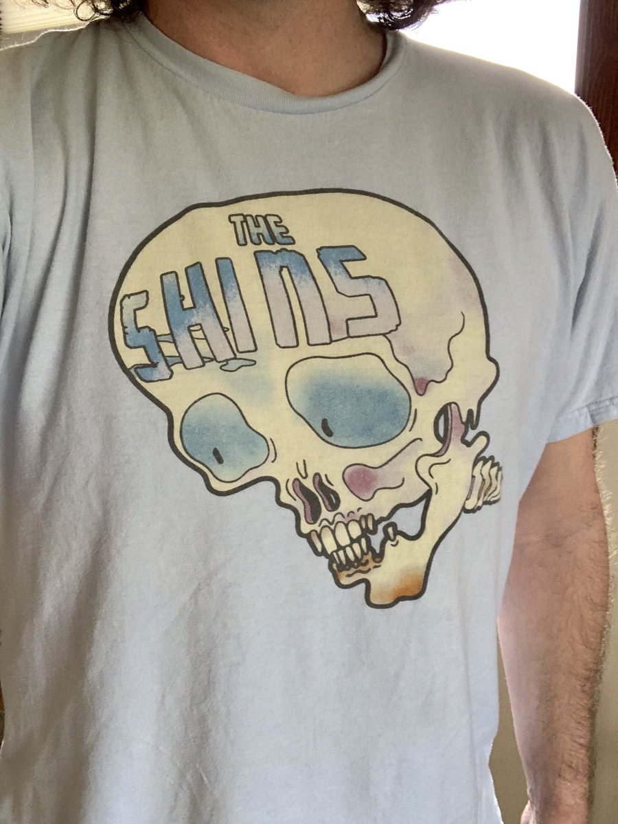 Band shirt day 20/quarantine day 67: wearing a shirt from  @TheShins One show, just as New Slang started, a woman next to me began weeping. I asked if she was ok. She said no. I asked if she needed help. She answered no, just a hug. And so I hugged a stranger for 3 minutes