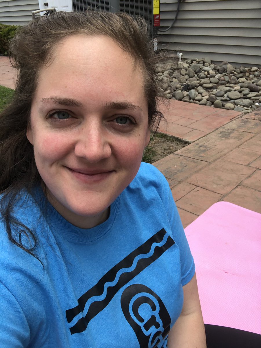 Practicing self-care with my students today by doing Google Meet Yoga! Best part of my day 😍@PrincipalofHOH <a href="/BunceAP/">Karrie Rahaman-Bunce</a>