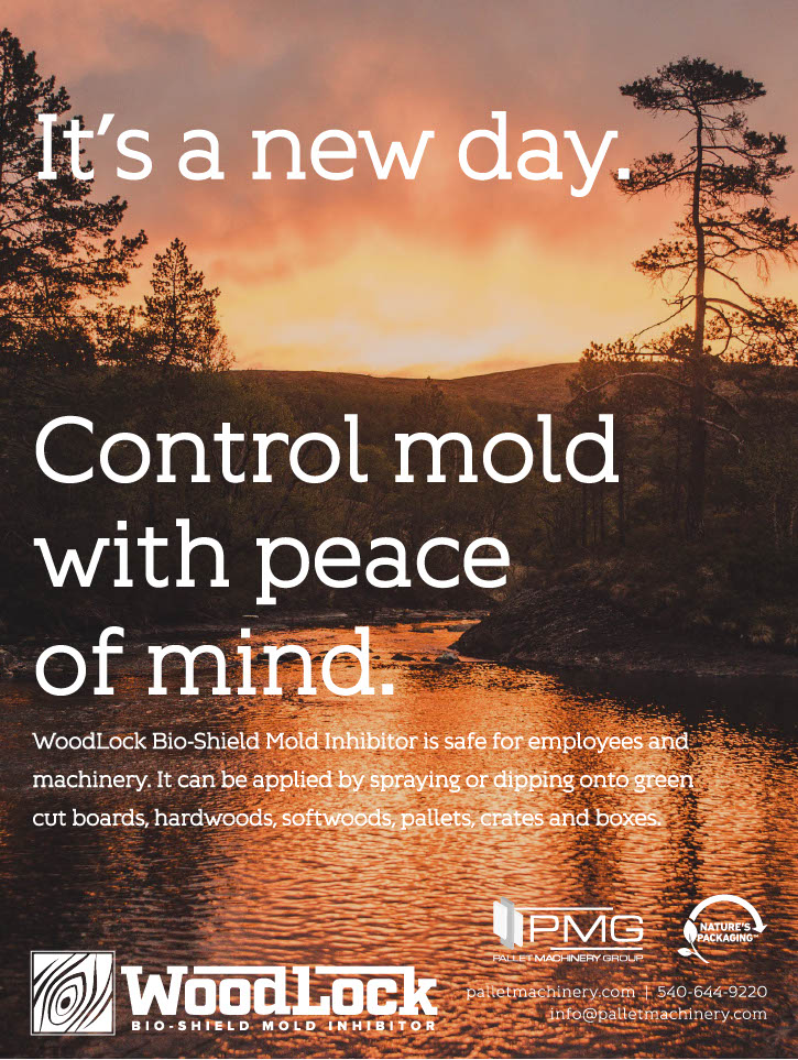 PalletPmg's tweet photo. Pallet Machinery Group is proud to offer a solution to prevent mold and help keep the environment safe. WoodLock Bio-Shield. Proven at Virginia Tech, Trusted on Pallets. https://t.co/e9Qqs5qGnf