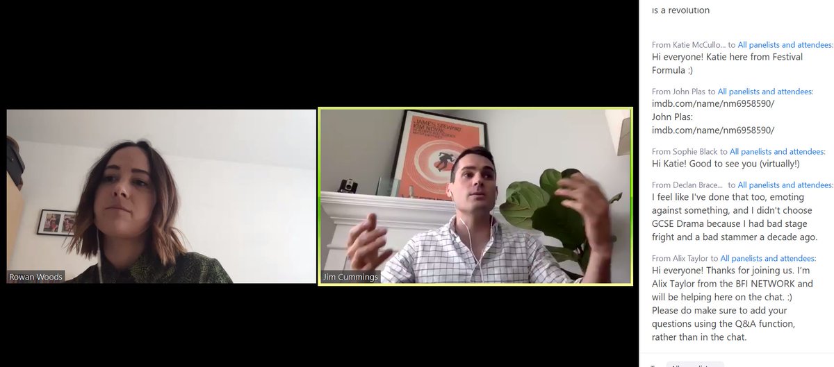 GarethBrownFilm's tweet image. "If you have 50 people on set if feels like you are taking an aircraft carrier to a grocery story". Loving the @bfinetwork #ShortitOut with Jim Cummings. Illuminating insights from @Jimcummingsacme &amp;amp; great questions from Rowan Woods. #suportindiefilm #film #shortfilm @BFI📽️