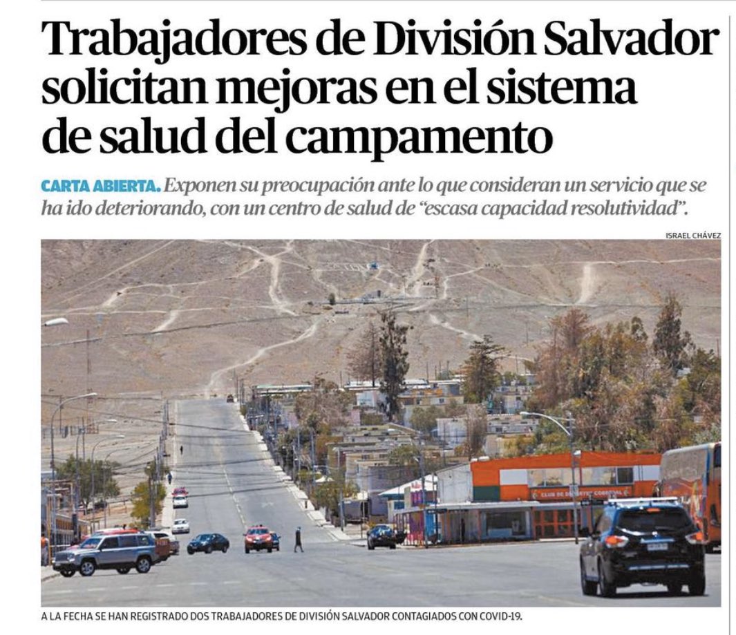 SupervisorDSAL's tweet photo. A propósito de las preocupaciones de los trabajadores, el ministro @bprokurica debe saber que lo que pidió a @CodelcoChile respecto de relaciones fluidas y sinceras, no es respetado en División Salvador. Mínimo gesto: saludo de cortesía del nuevo Presidente Ejecutivo en su visita https://t.co/ctw9vPLzP0